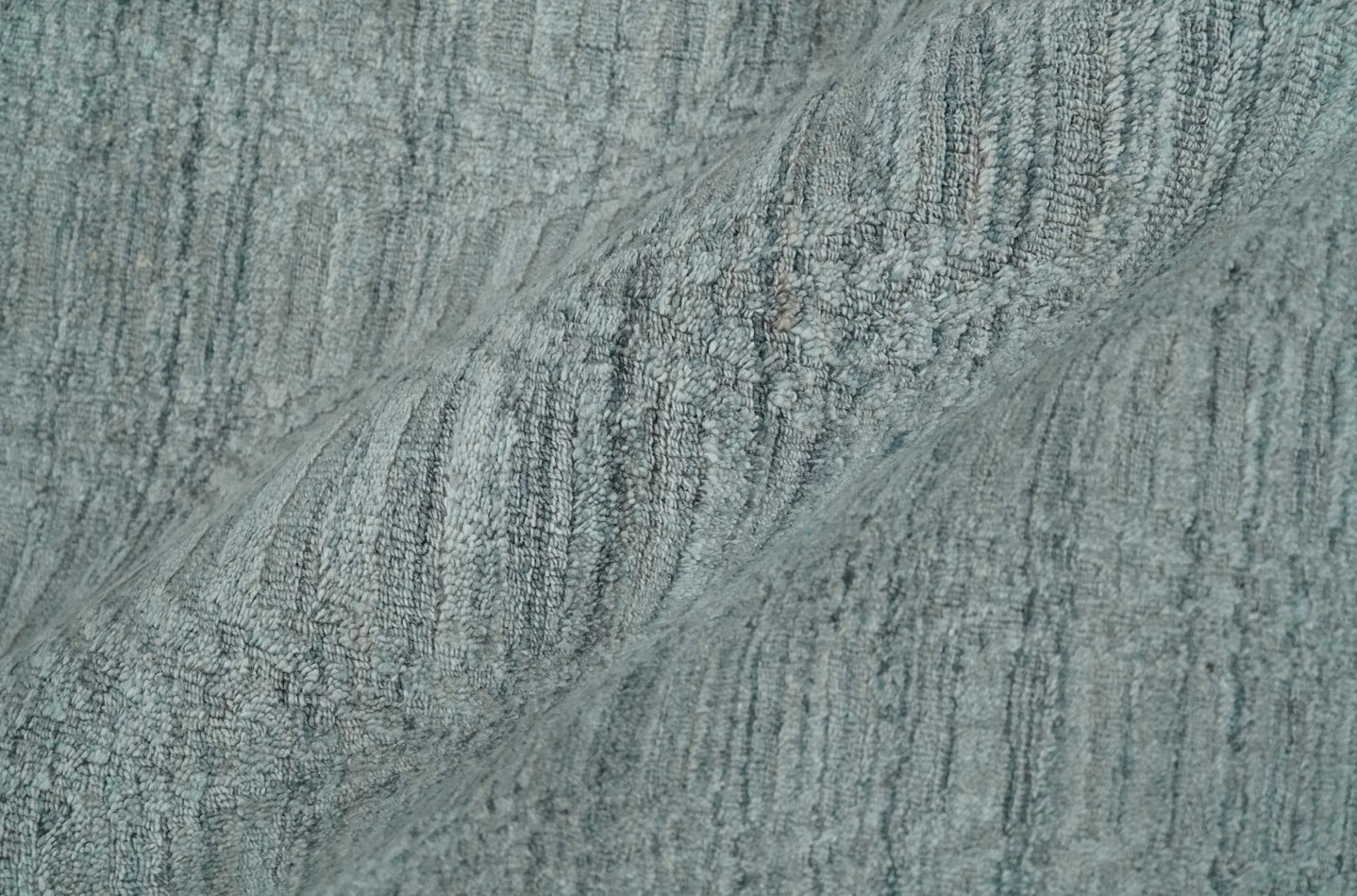 8x10 Hand Made Solid Silver, Gray and Brown Scandinavian Blended Wool Flatwoven Area Rug | KE12 - The Rug Decor