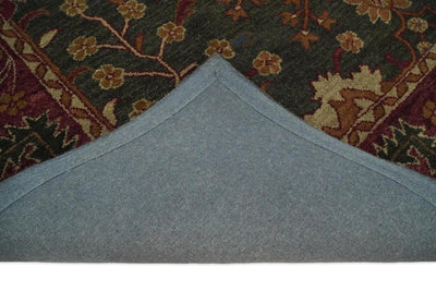 8x10 Handmade Persian Design Rust and Beige made with fine wool Area Rug | TRDCP145810 - The Rug Decor