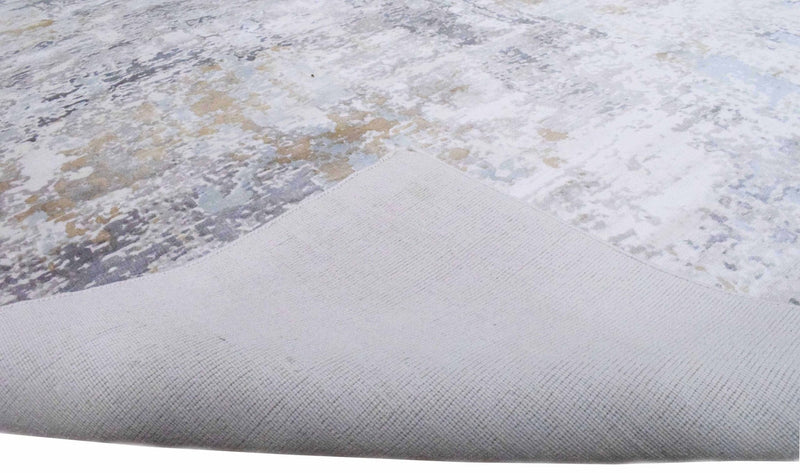 8x10 Rug, Abstract Blue and Ivory Rug made with Viscose Art Silk, Living, Dinning and Bedroom Rug | TRD030OP - The Rug Decor