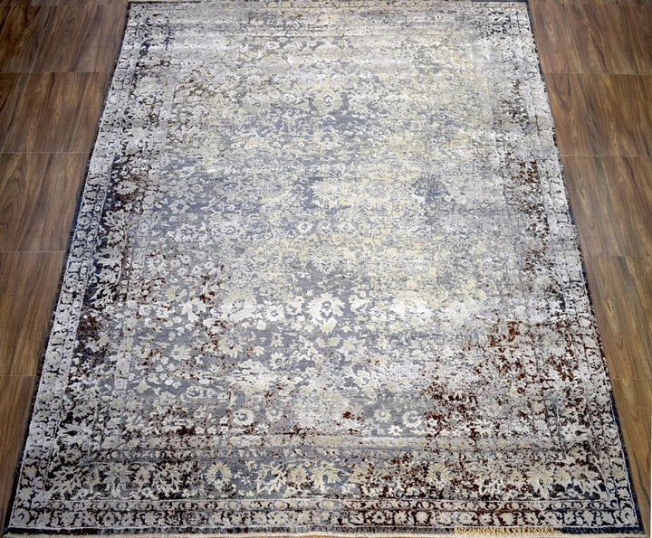 8'x10' Rug | Handmade Hand-Spun Wool and silk Area Rug | The Rug Decor | TRD1793810 - The Rug Decor