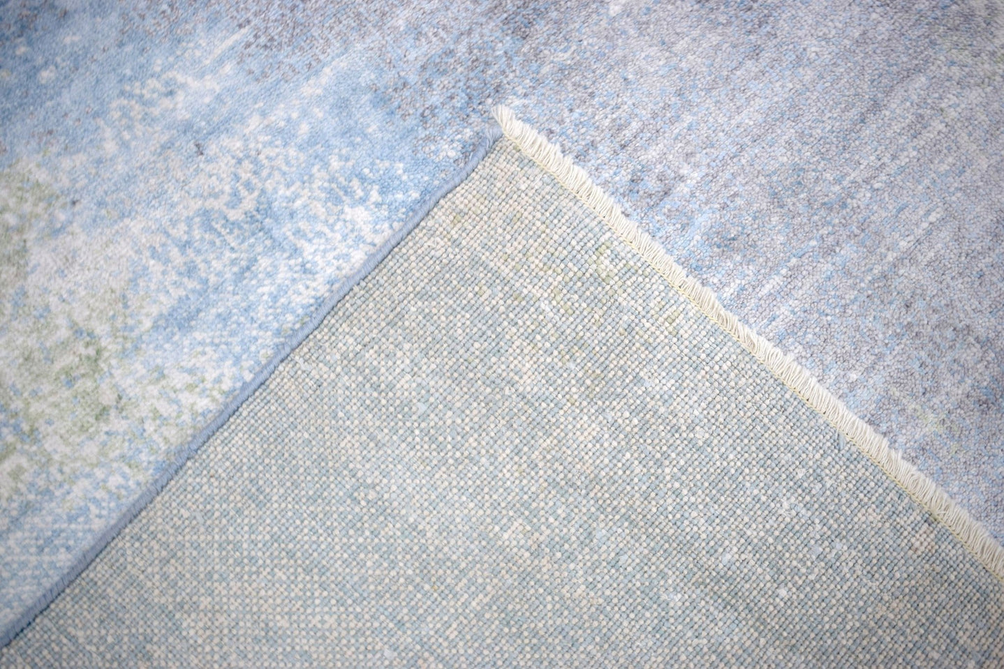 8x10 Rug | Modern Abstract Handmade with Bamboo Silk Blue Area Rug | TRD1750810 - The Rug Decor