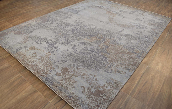 8x10 Rug | Modern Handmade Wool blended viscose Area Rug | The Rug Decor | TRD1634810 - The Rug Decor
