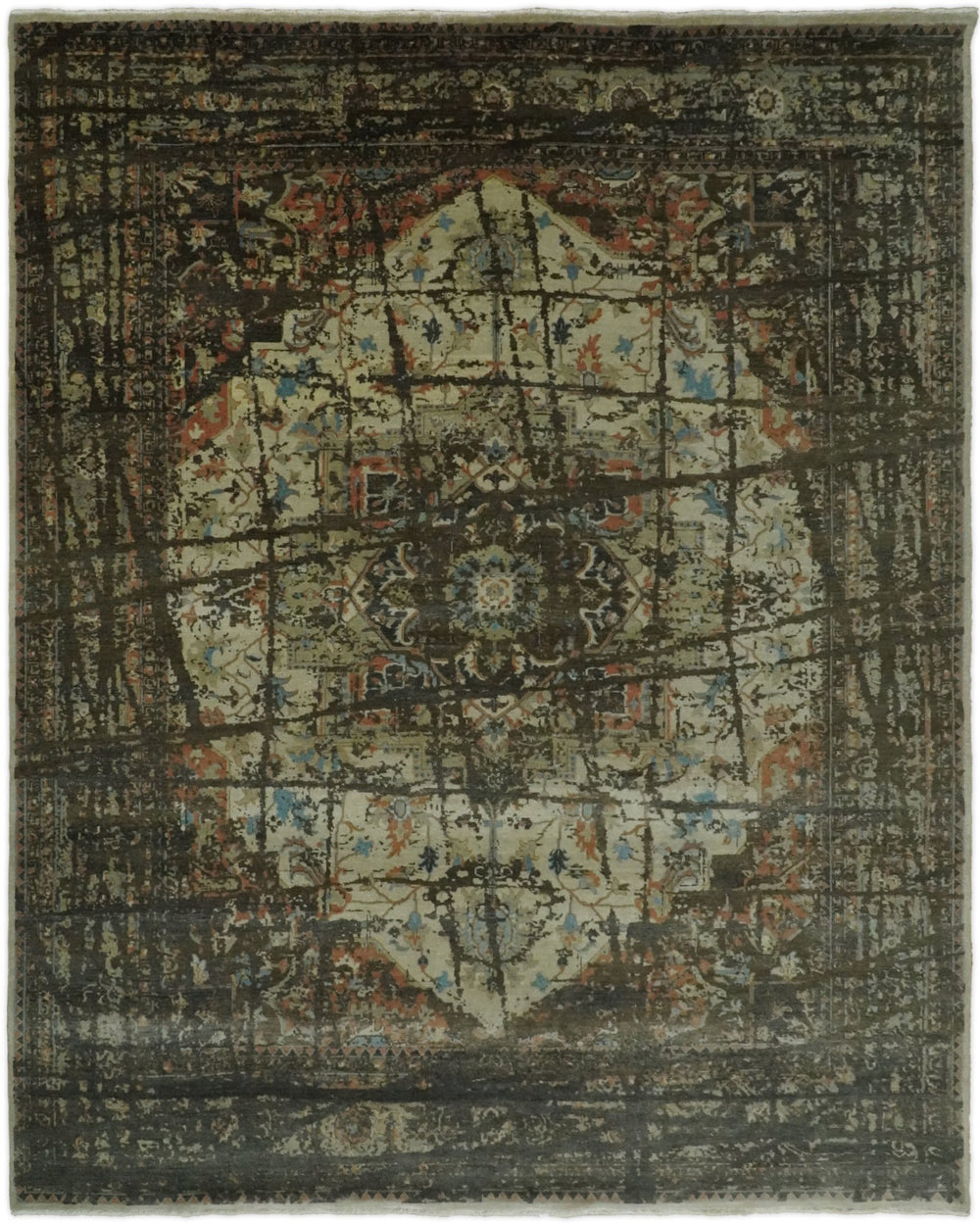 8x10 Rug | Modern Heriz Serapi Handmade Wool Area Rug | TRD1684810 - The Rug Decor