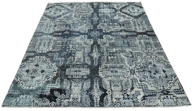 8x10 Rug | Traditional Handmade Wool and Bamboo Silk Area Rug | TRD1786810 - The Rug Decor