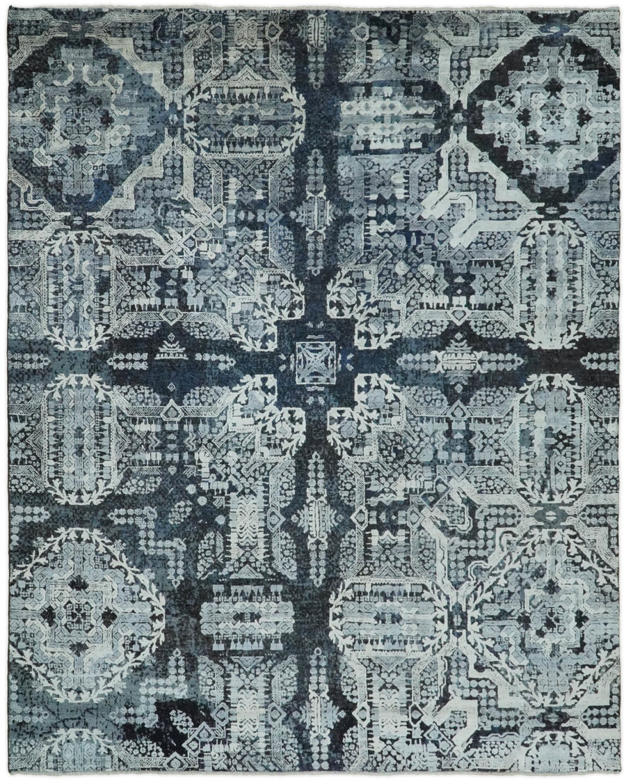8x10 Rug | Traditional Handmade Wool and Bamboo Silk Area Rug | TRD1786810 - The Rug Decor