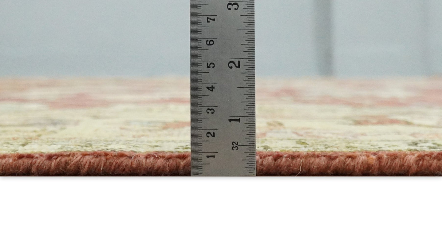 8x10 Rust and Beige Hand Knotted Traditional Antique Turkish Vintage Wool Rug | TRDCP538810 - The Rug Decor