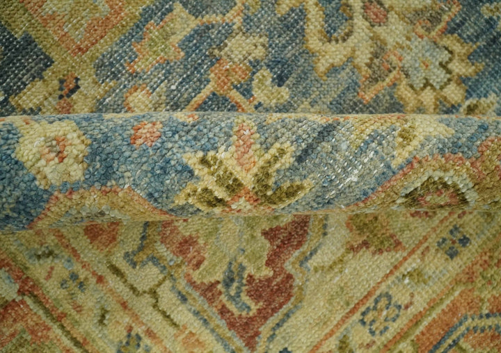 8x10 Rust, Gray and Beige Traditional Vintage Style Hand Knotted Wool Area Rug - The Rug Decor