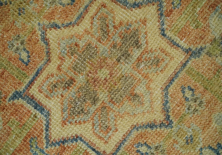8x10 Rust, Gray and Beige Traditional Vintage Style Hand Knotted Wool Area Rug - The Rug Decor