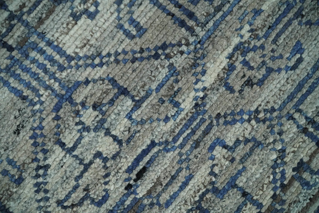 8x10 Silver, Gray and Blue Traditional Persian Minimal Area Rug | TRD43580810 - The Rug Decor