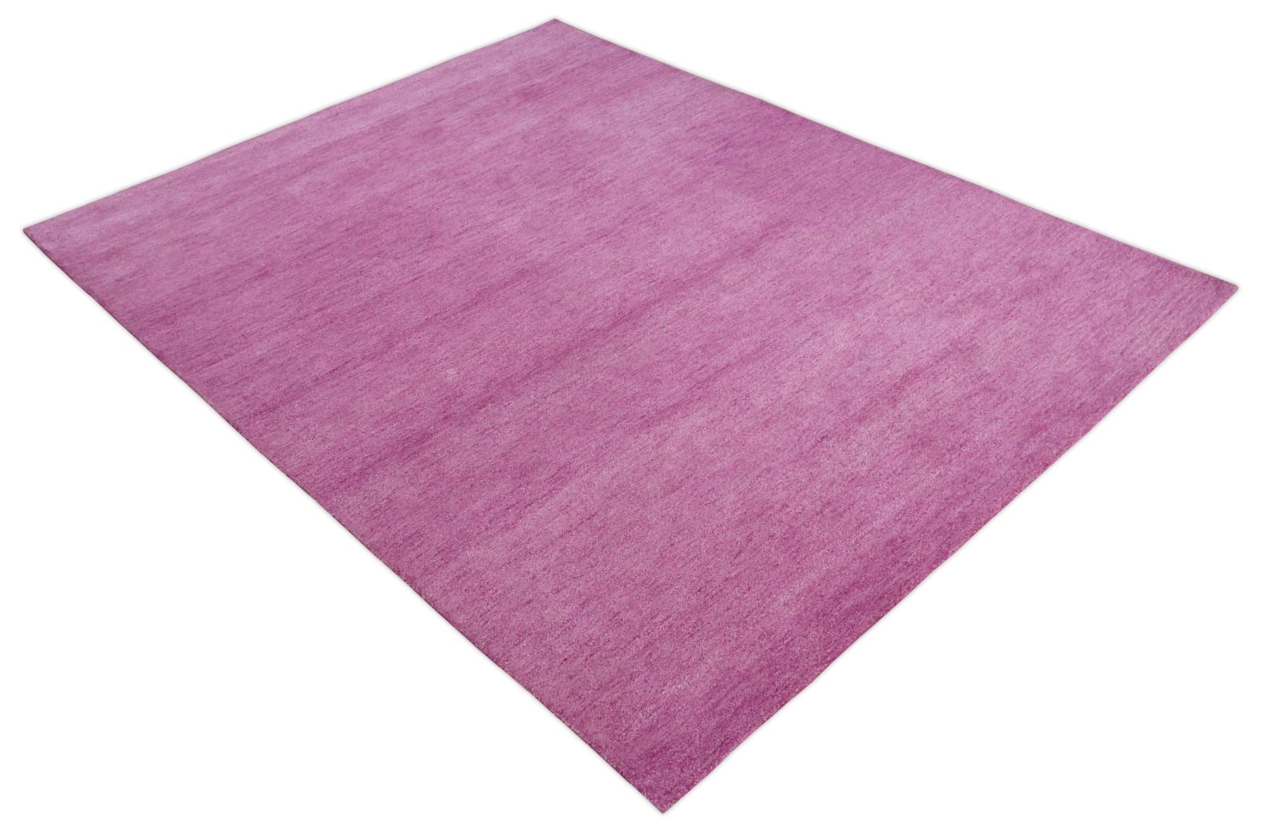 Solid Plane Purple Woolen Hand Tufted Southwestern Gabbeh wool area Rug ...
