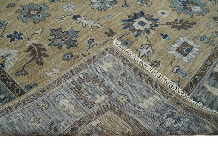 8x10 Traditional Brown and Gray Antique Style Floral Hand knotted Wool Area Rug - The Rug Decor