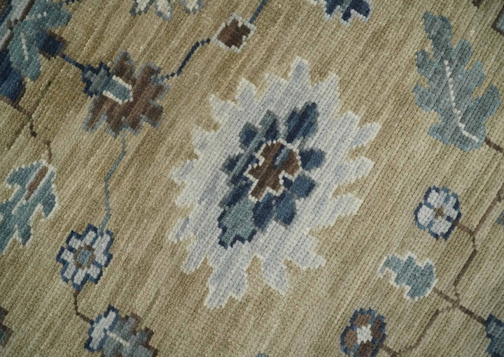 8x10 Traditional Brown and Gray Antique Style Floral Hand knotted Wool Area Rug - The Rug Decor