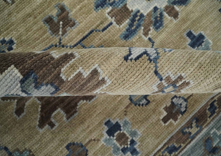 8x10 Traditional Brown and Gray Antique Style Floral Hand knotted Wool Area Rug - The Rug Decor