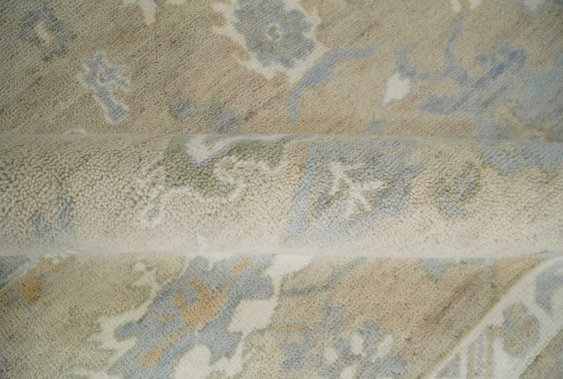 8x10 Traditional Camel, Ivory and Silver Antique Style Hand knotted Wool Area Rug - The Rug Decor