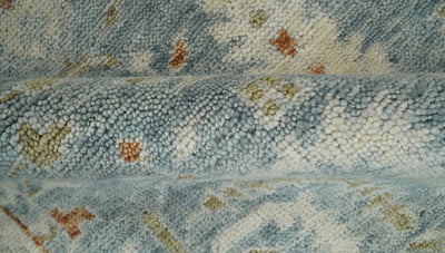8x10 Wool Hand Knotted Traditional Blue and Ivory Vintage Persian Antique Wool Area Rug | TRDCP569810 - The Rug Decor