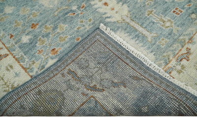 8x10 Wool Hand Knotted Traditional Blue and Ivory Vintage Persian Antique Wool Area Rug | TRDCP569810 - The Rug Decor