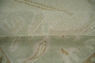 9x12 Beige and Rust Hand Knotted Turkish Cappadocia Wool Low Pile Vintage Antique Area Rug | CAP1 - The Rug Decor