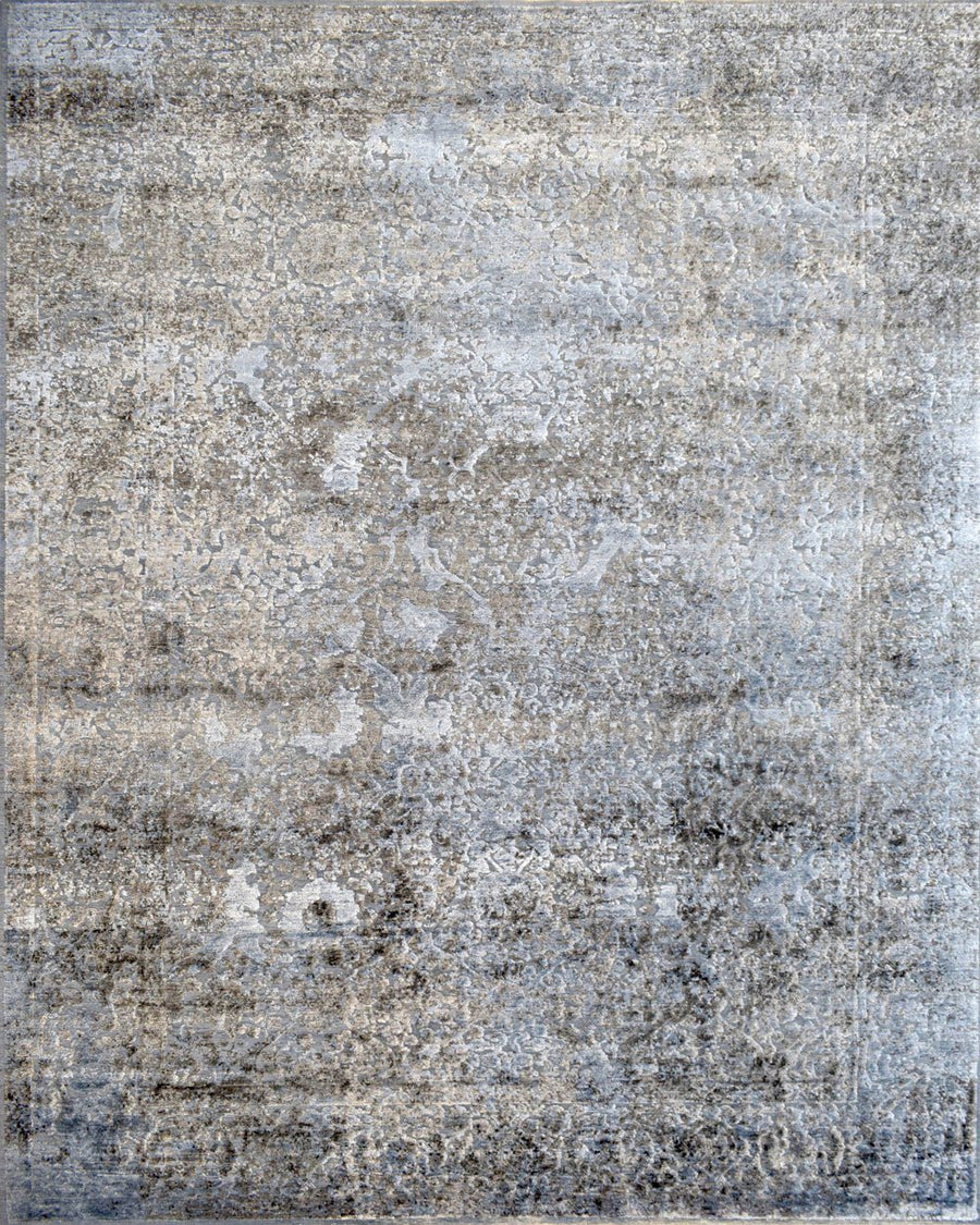 9'x12' | Rug Modern Hand made Hand-spun wool and Handspun Bamboo Silk Area Rug | The Rug Decor | TRD2028912 - The Rug Decor