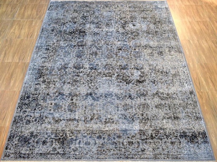 9'x12' | Rug Modern Hand made Hand-spun wool and Handspun Bamboo Silk Area Rug | The Rug Decor | TRD2028912 - The Rug Decor