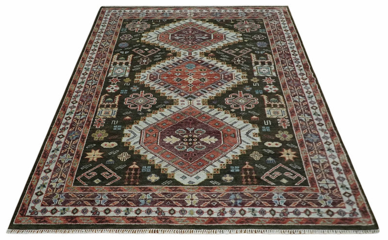 9x12 Rust, Ivory and BrownOriental Traditional Persian Area Rug | TRDCP1095912S - The Rug Decor