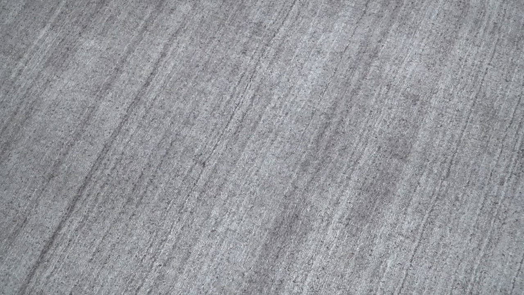 Shaded Solid Lavender purple Scandinavian 5x7 Blended bamboo Silk Flatwoven Area Rug | HL40