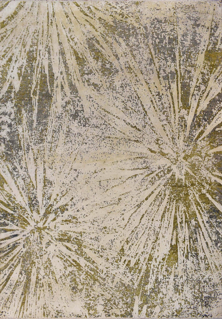 Abstract Handmade Wool & Original Silk 8x10 Area Rug | TRD1661810 - The Rug Decor