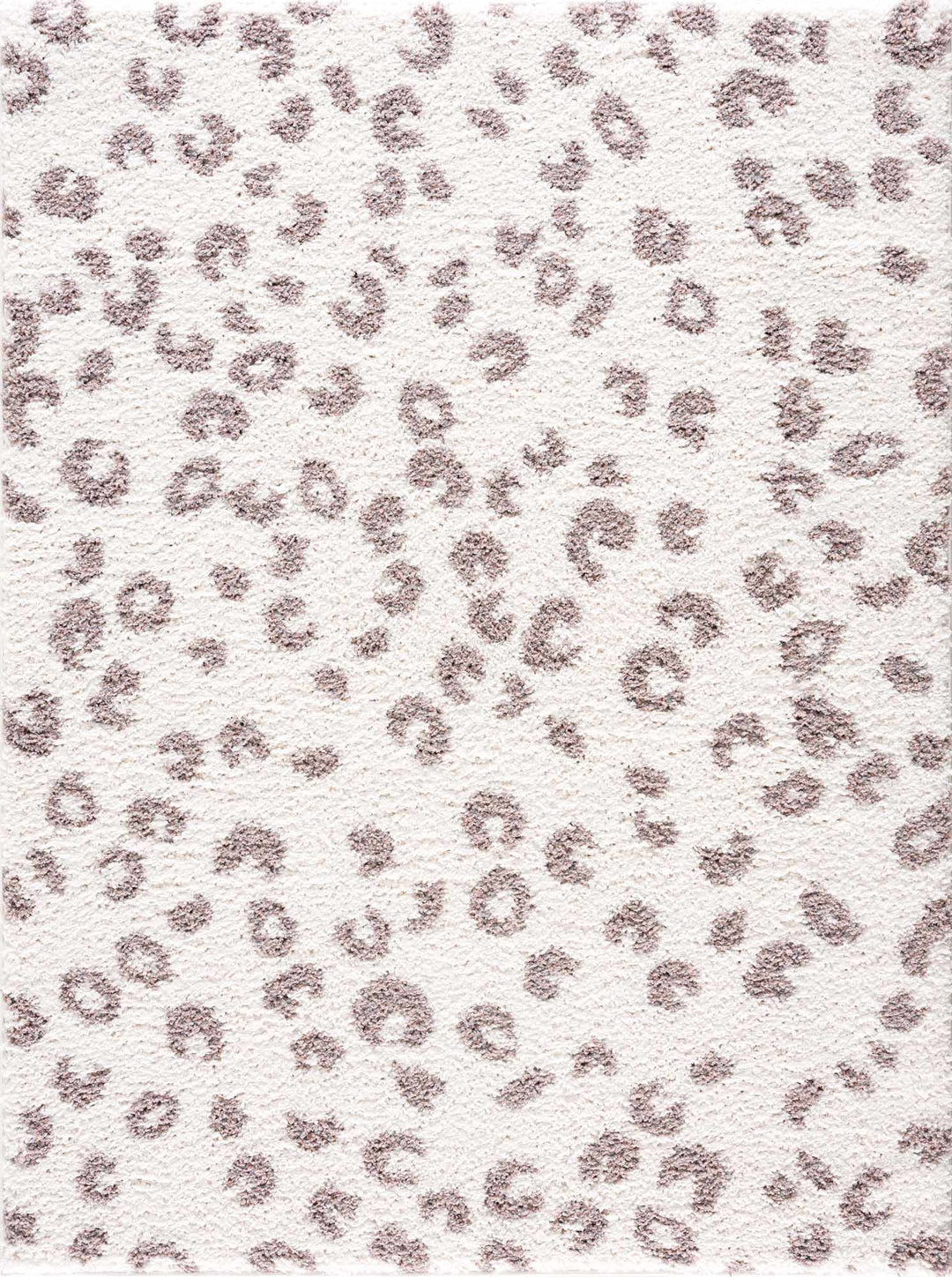 Antelope Rug Modern Contemporary Ivory and Dark Purple plush pile Area Rug - The Rug Decor
