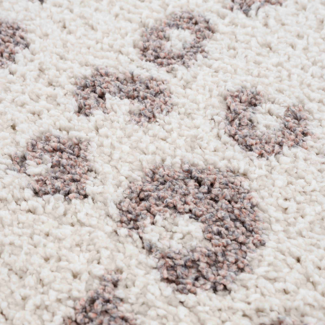 Antelope Rug Modern Contemporary Ivory and Dark Purple plush pile Area Rug - The Rug Decor
