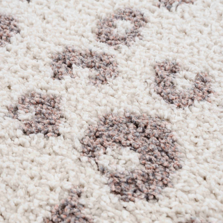 Antelope Rug Modern Contemporary Ivory and Dark Purple plush pile Area Rug - The Rug Decor