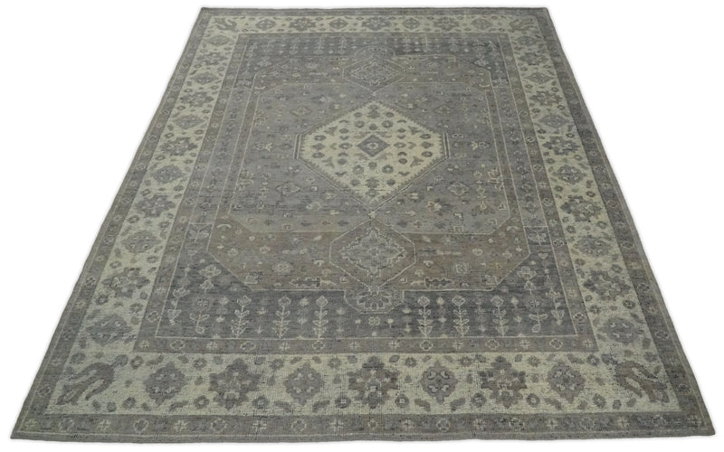 Antique 8x10 Gray and Beige Traditional Persian Area Rug | TRD2275 - The Rug Decor