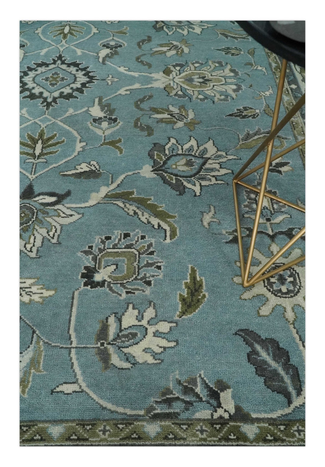 Antique 9x12 Hand Knotted Ivory and Ivory Traditional Vintage Persian Style Wool Rug | TRDCP854912 - The Rug Decor