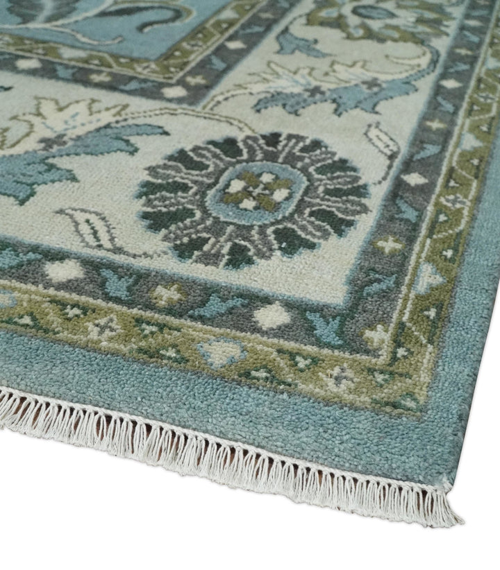 Antique 9x12 Hand Knotted Ivory and Ivory Traditional Vintage Persian Style Wool Rug | TRDCP854912 - The Rug Decor