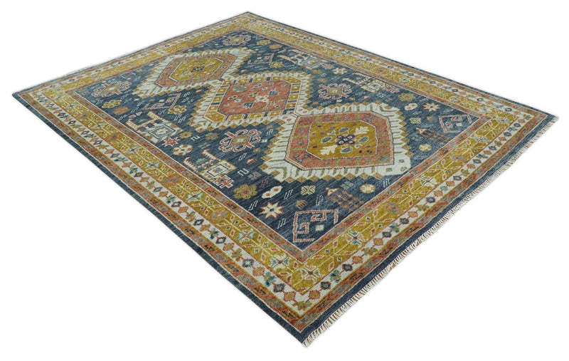 Antique 9x12 Rust, Gold and Gray Oriental Traditional Persian Area Rug | TRDCP1087912S - The Rug Decor