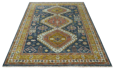 Antique 9x12 Rust, Gold and Gray Oriental Traditional Persian Area Rug | TRDCP1087912S - The Rug Decor