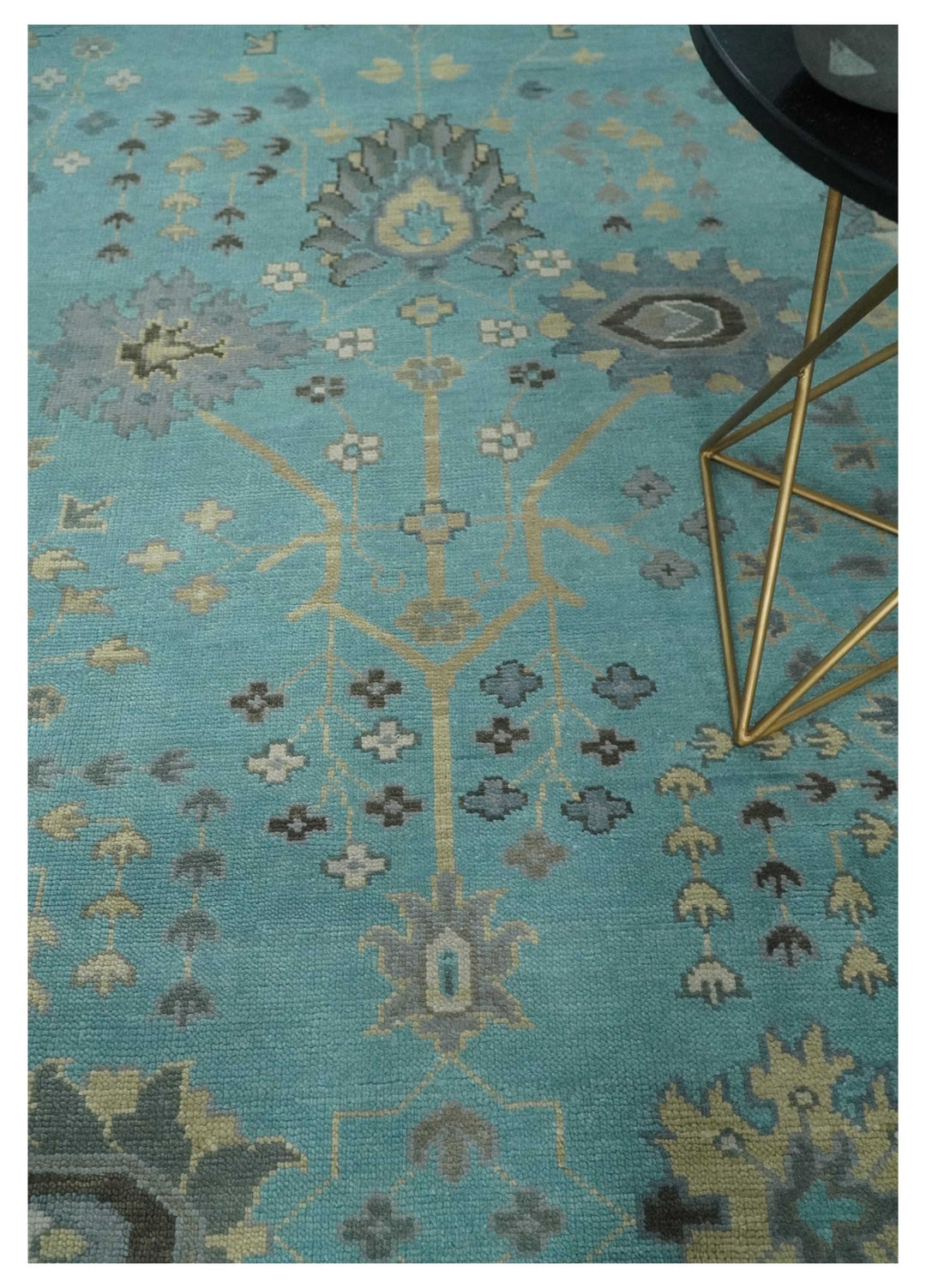 Antique Blue 8x10, 9x12, 10x14 and 12x15 Hand Knotted Silver and Beige Traditional Persian Vintage Wool Rug | NT13 - The Rug Decor