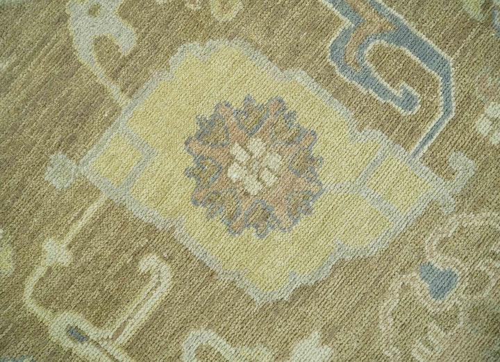 Antique Brown, Gray and Beige 8x10 Hand Knotted Traditional Persian Oushak Wool Rug | AC2810 - The Rug Decor