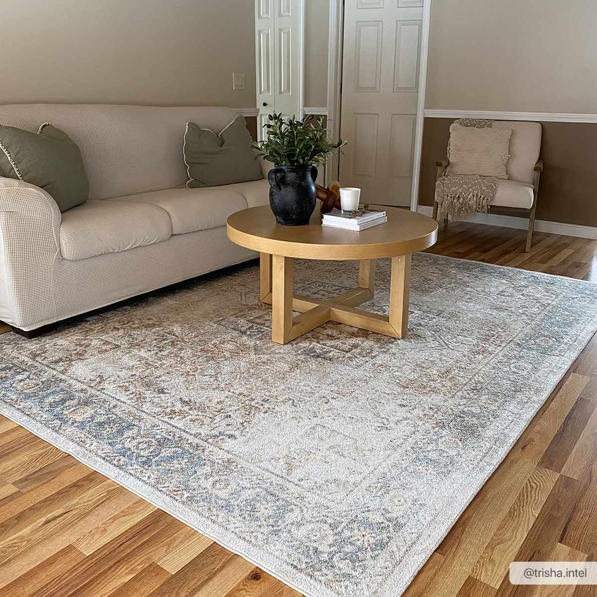 Antique Finish Brown, Silver and Charcoal Traditional Design Washable Area Rug - The Rug Decor