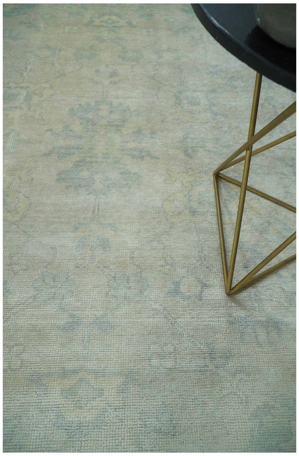 Antique Finish Silver, Gray and Charcoal Hand Knotted Oriental Oushak 8x10 wool Area Rug - The Rug Decor