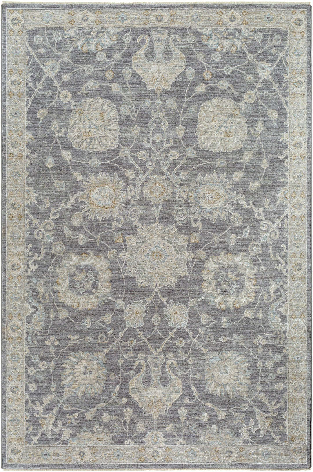 Antique Look Gray, Beige and Silver Oriental Oushak Design Area Rug - The Rug Decor