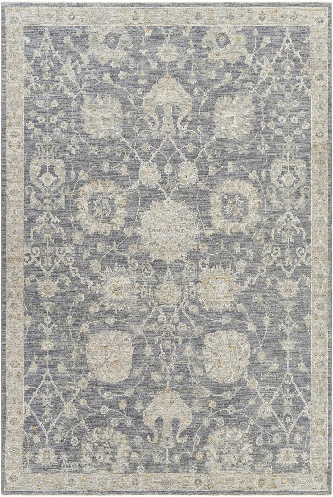 Antique Look Gray, Beige and Silver Oriental Oushak Design Area Rug - The Rug Decor