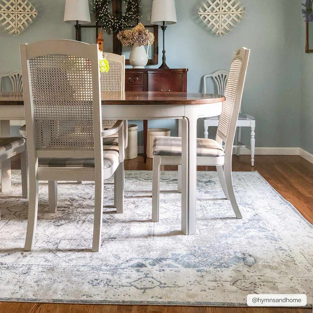 Antique look Ivory And Charcoal Medallion Washable Area Rug - The Rug Decor