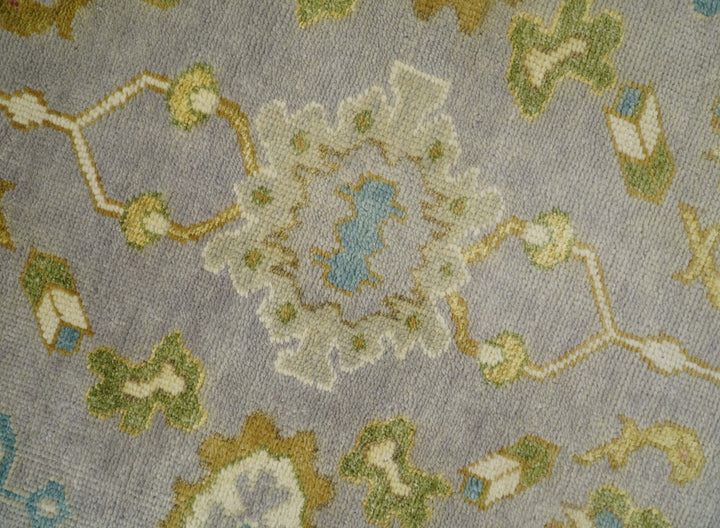 Antique Moss 8x10 Hand Knotted Silver and Green Traditional Persian Antique Wool Rug | TRDCP766810 - The Rug Decor