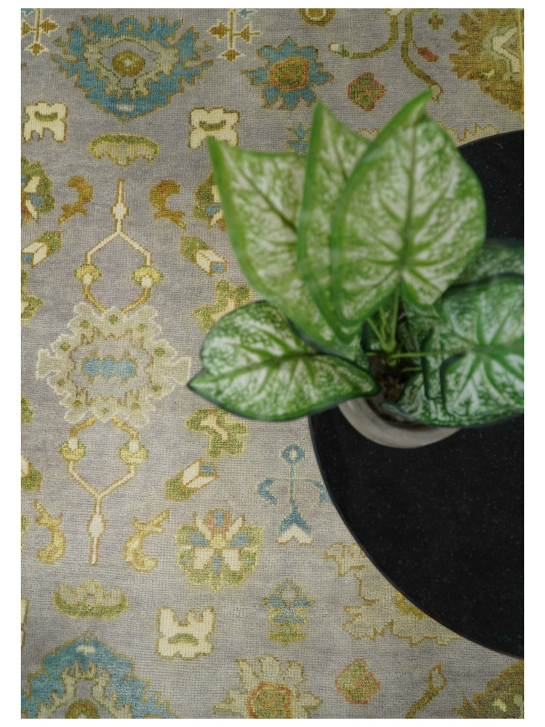Antique Moss 8x10 Hand Knotted Silver and Green Traditional Persian Antique Wool Rug | TRDCP766810 - The Rug Decor