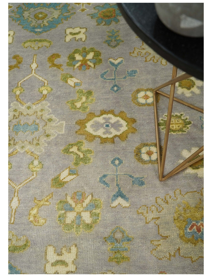 Antique Moss 8x10 Hand Knotted Silver and Green Traditional Persian Antique Wool Rug | TRDCP766810 - The Rug Decor