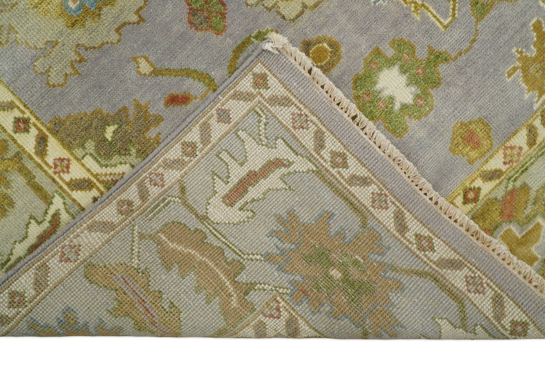 Antique Moss 8x10 Hand Knotted Silver and Green Traditional Persian Antique Wool Rug | TRDCP766810 - The Rug Decor