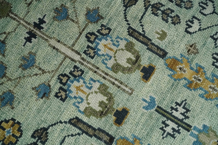 Antique Moss Green 5x8, 6x9, 8x10, 9x12, 10x14, 12x15 Wool Hand Knotted Traditional Ivory Vintage Persian Wool Area Rug | TRDCP663 - The Rug Decor