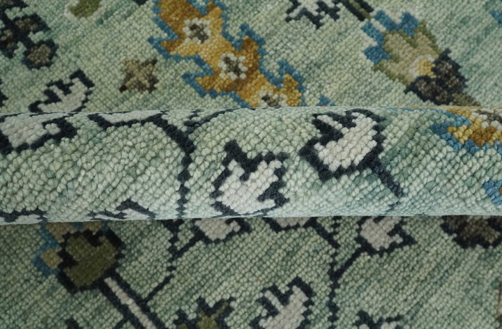 Antique Moss Green 5x8, 6x9, 8x10, 9x12, 10x14, 12x15 Wool Hand Knotted Traditional Ivory Vintage Persian Wool Area Rug | TRDCP663 - The Rug Decor