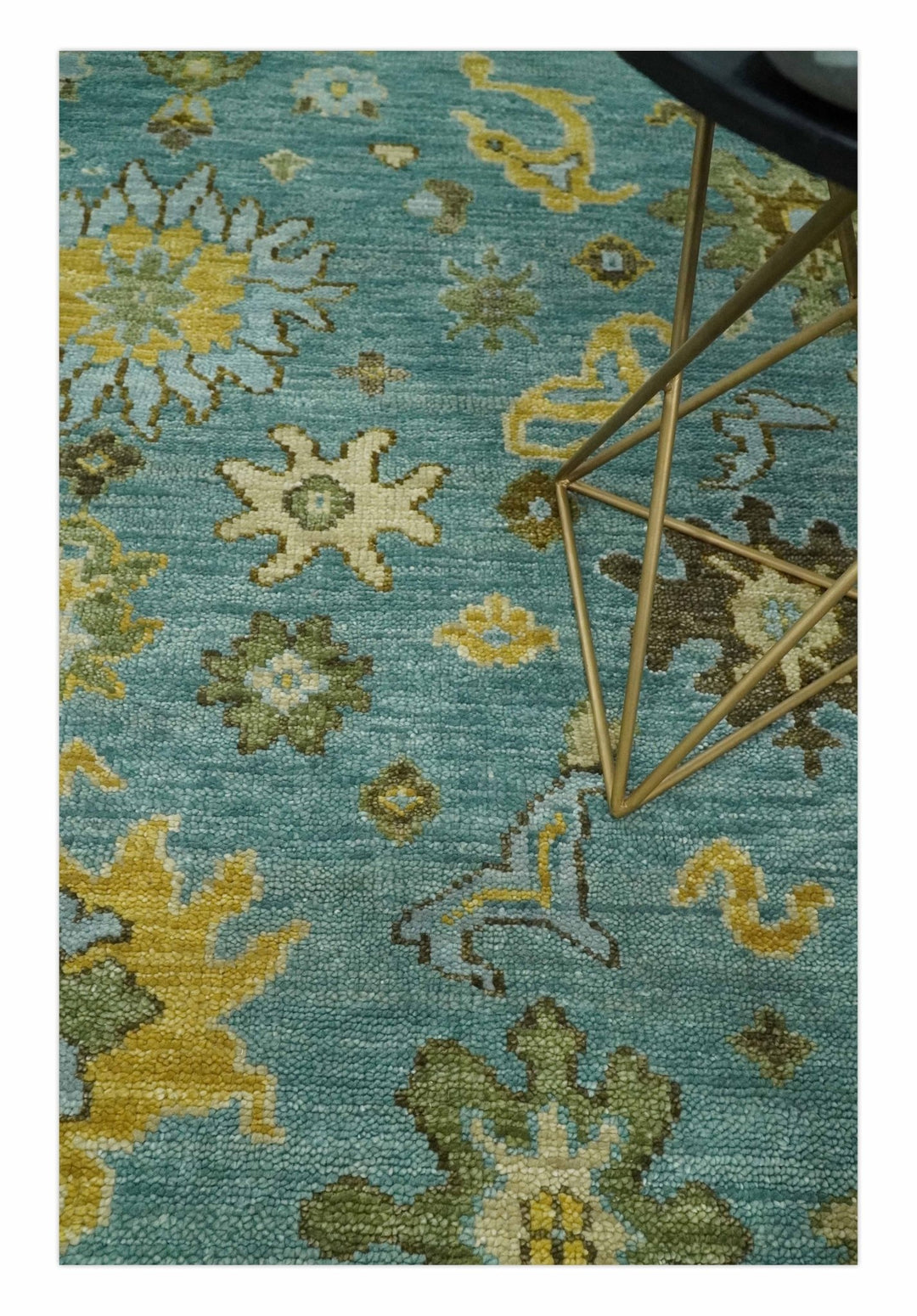 Antique Moss Green and Blue 5x8, 6x9, 8x10, 9x12, 10x14, 12x15 Wool Hand Knotted Traditional Vintage Persian Wool Area Rug | TRDCP815 - The Rug Decor