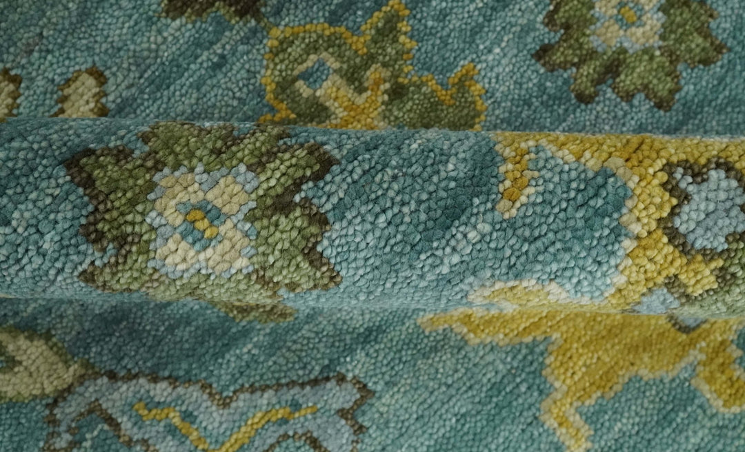 Antique Moss Green and Blue 5x8, 6x9, 8x10, 9x12, 10x14, 12x15 Wool Hand Knotted Traditional Vintage Persian Wool Area Rug | TRDCP815 - The Rug Decor