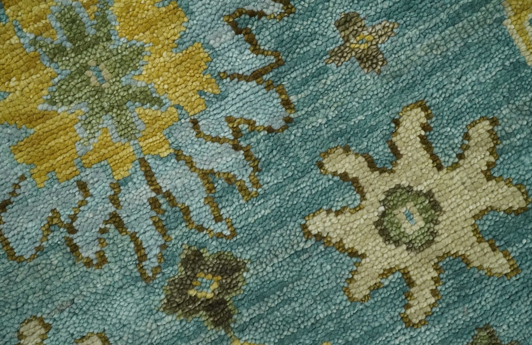 Antique Moss Green and Blue 5x8, 6x9, 8x10, 9x12, 10x14, 12x15 Wool Hand Knotted Traditional Vintage Persian Wool Area Rug | TRDCP815 - The Rug Decor